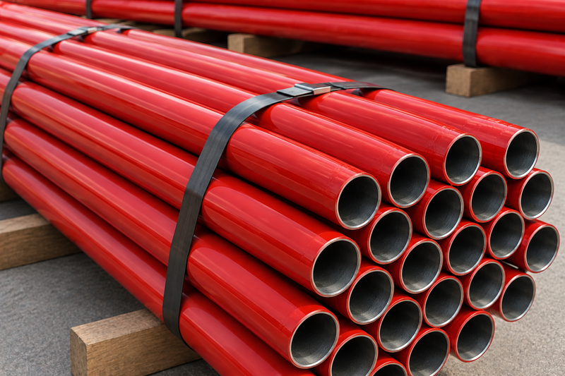 RAL 3000 painted galvanized steel welded pipe