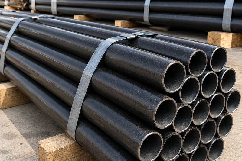 Welded black pipe