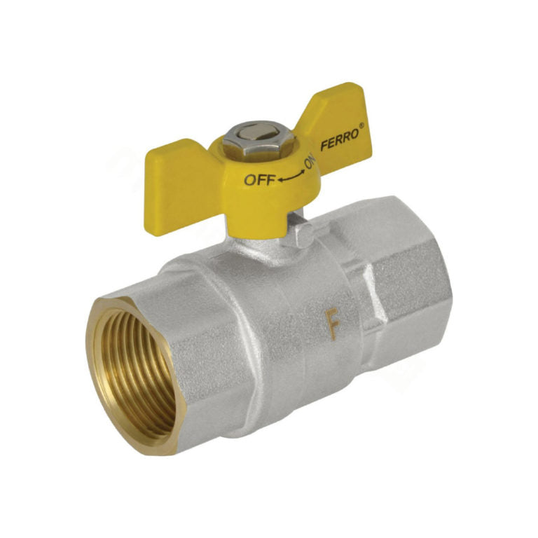 Robinet pentru gaz din alama, fluture