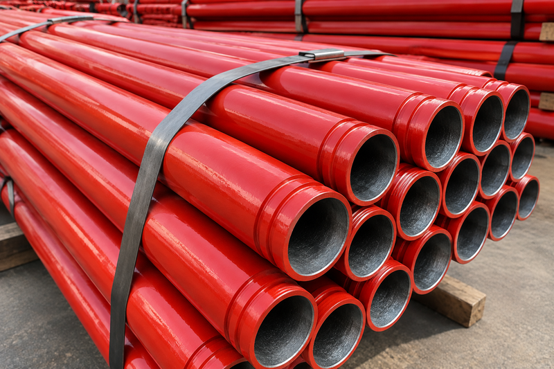 Painted and grooved galvanized steel welded pipe