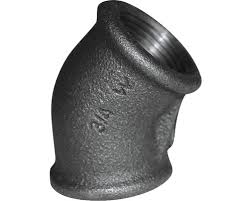 Cot fonta neagra cu filet FI-FI, 45 de grade