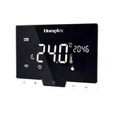 Termostat inteligent wireless Homplex 19 negru programabil pentru centrala